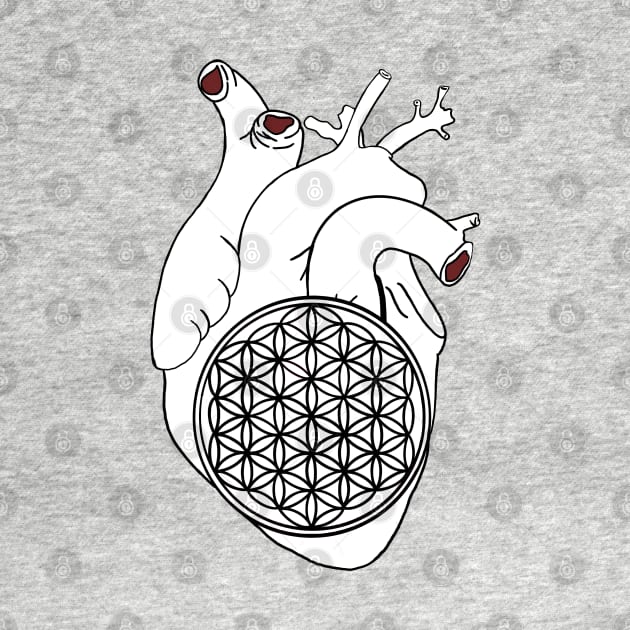 Heart with flower of life by Carries Design 